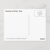 Grote piramide van GIza Briefkaart (Achterkant)