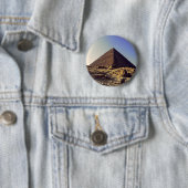 Grote Piramide van Giza Chufu Ronde Button 5,7 Cm (In situ)