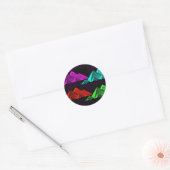 Grote Piramide van Giza Collage Ronde Sticker (Envelop)