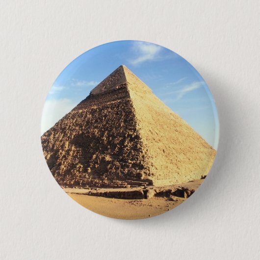 Grote piramide van Giza Ronde Button 5,7 Cm (Voorkant)