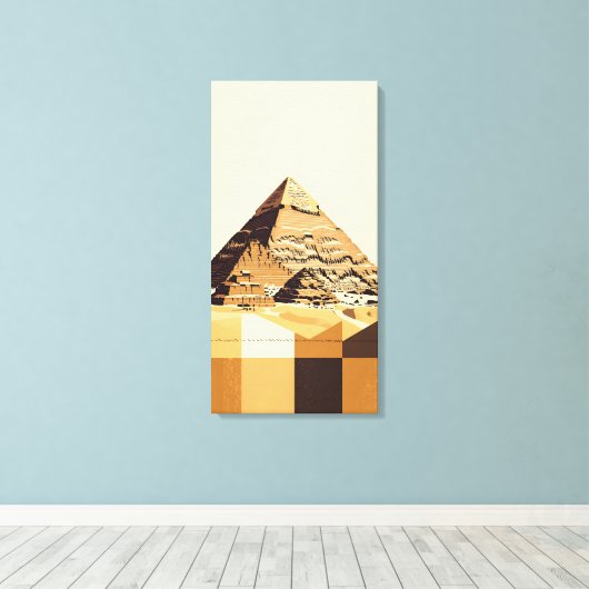 Grote Piramide van Gizeh Canvas Afdruk (Insitu (Houten vloer))
