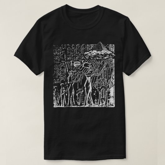 Grote Piramide van Gizeh Oude Buitenlandse UFO Hie T-shirt (Design voorkant)