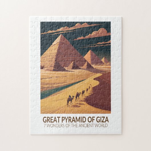 Grote Piramide van Gizeh Zeven Wereldwonderen Legpuzzel (Verticaal)
