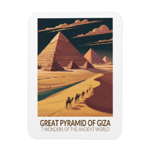Grote Piramide van Gizeh Zeven Wereldwonderen Magneet