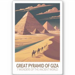 Grote Piramide van Gizeh Zeven Wereldwonderen Sticker