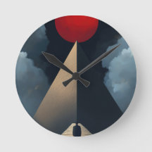 Grote piramides en rode maan van Egypte