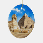 Grote Piramides van Gizeh Egypte Waterverf Keramisch Ornament (Rechts)