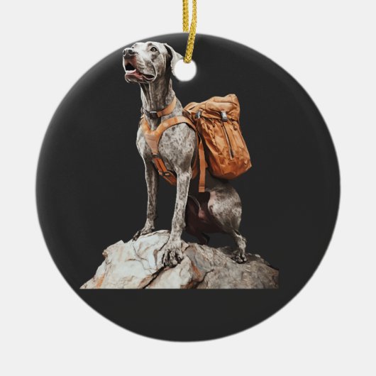 Grote Pitbull Dane Keramisch Ornament (Voorkant)