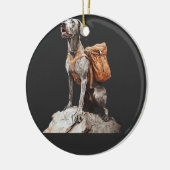 Grote Pitbull Dane Keramisch Ornament (Links)