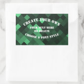 Grote Pixel Achtergrond - Groen Rechthoekige Sticker (Tas)