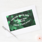 Grote Pixel Achtergrond - Groen Rechthoekige Sticker (Envelop)