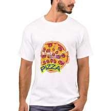 Grote Pizza Kunst – Kaasachtige Snee Illustratie v