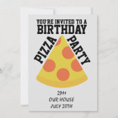 GROTE PIZZA PARTIJ! INVITATIES KAART (Voorkant)