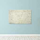 Grote plaat met ideografisch schrift van de Tem Canvas Afdruk (Insitu (Houten vloer))