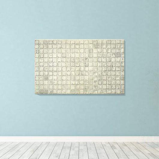 Grote plaat met ideografisch schrift van de Tem Canvas Afdruk (Insitu (Houten vloer))