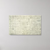 Grote plaat met ideografisch schrift van de Tem Canvas Afdruk (Voorkant)