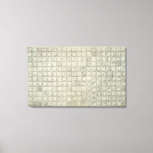 Grote plaat met ideografisch schrift van de Tem Canvas Afdruk