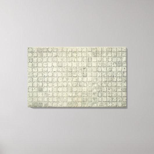 Grote plaat met ideografisch schrift van de Tem Canvas Afdruk (Voorkant)