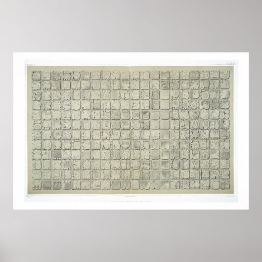 Grote plaat met ideografisch schrift van de Tem Poster (Voorkant)