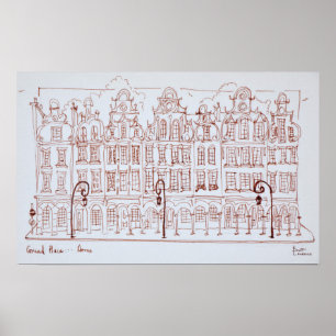 Grote plaats Arras, Frankrijk Poster