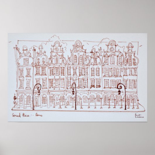 Grote plaats | Arras, Frankrijk Poster (Voorkant)