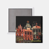Grote plaats in Brussel, België Magneet (Voorkant / Achterkant)