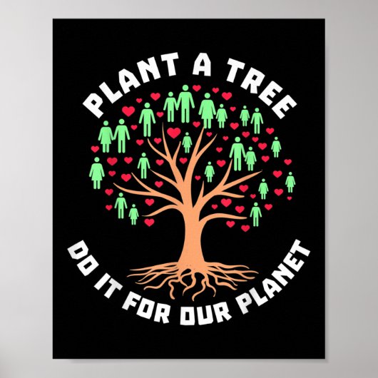 Grote Planeet Milieubescherming Natuur Poster (Voorkant)