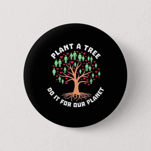 Grote Planeet Milieubescherming Natuur Ronde Button 5,7 Cm (Voorkant)