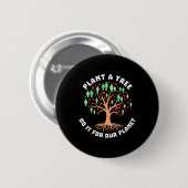 Grote Planeet Milieubescherming Natuur Ronde Button 5,7 Cm (Voorkant /achterkant)