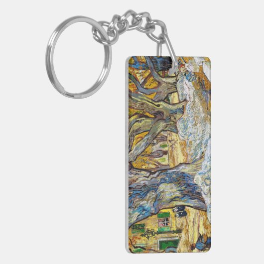 Grote planetbomen van Vincent Van Gogh Sleutelhanger (Voorkant Links)