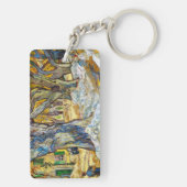 Grote planetbomen van Vincent Van Gogh Sleutelhanger (achterkant)