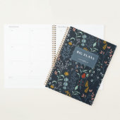 'Grote Plannen' Monogram Naam Blauw Wilde Gras Pat Planner (Display)