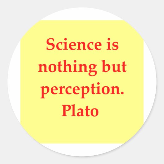 Grote Plato Quote Ronde Sticker (Voorkant)