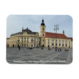 Grote Plein, (Piaţa Mare), Sibiu, Roemenië op een Magneet