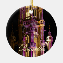 Grote plek 's nachts keramisch ornament