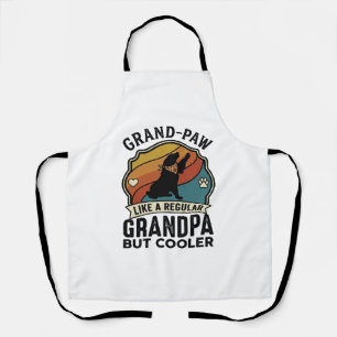 Grote Poes Opa Hond Retro Zonsondergang Bandana_1 Schort