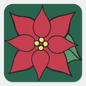 Grote Poinsettia Stickers (Voorkant)