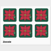 Grote Poinsettia Stickers (Vel)