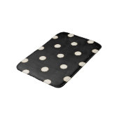 Grote Polka Dots Antiek Wit en Zwart Badmat (Gekanteld)