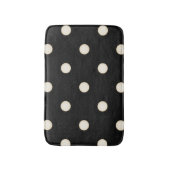 Grote Polka Dots Antiek Wit en Zwart Badmat (Voorkant Verticaal)