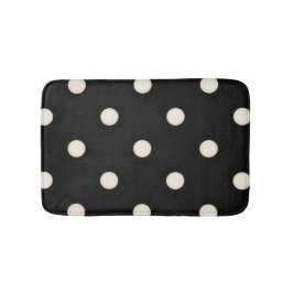 Grote Polka Dots Antiek Wit en Zwart Badmat