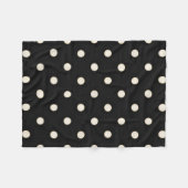 Grote Polka Dots Antiek Wit en Zwart Fleece Deken (Voorkant (Horizontaal))