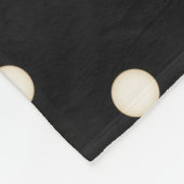 Grote Polka Dots Antiek Wit en Zwart Fleece Deken (Hoek)