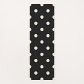 Grote Polka Dots Antiek Wit en Zwart Yogamat (Voorkant)
