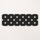 Grote Polka Dots Antiek Wit en Zwart Yogamat (Voorkant (horizontaal))