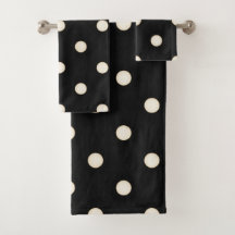 Grote Polka Dots Antiek Wit & Zwart