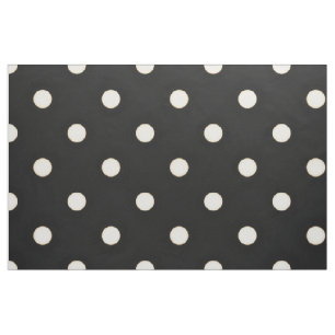 Grote Polka Dots Antiek Wit & Zwart Stof