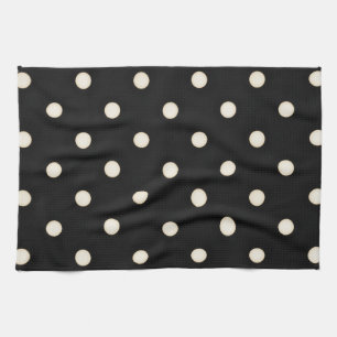 Grote Polka Dots Antiek Wit & Zwart Theedoek