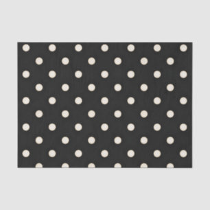 Grote Polka Dots Antiek Wit & Zwart Tissuepapier