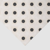 Grote Polka Dots Zwart & Antiek Wit Tissuepapier (Detail)